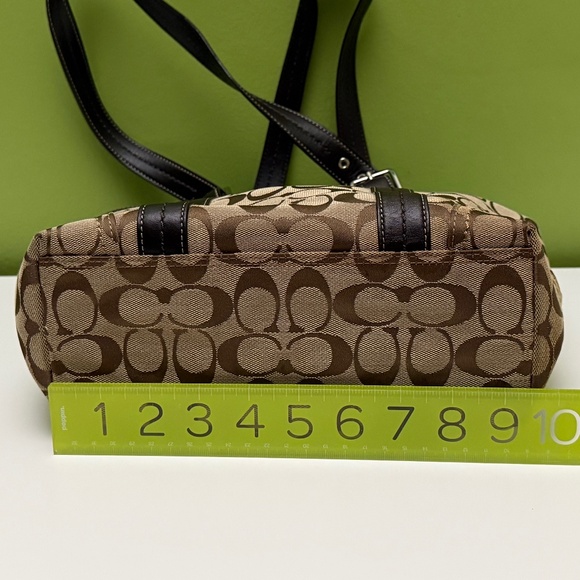 Coach Medium Tote Brown Jacquard Bag